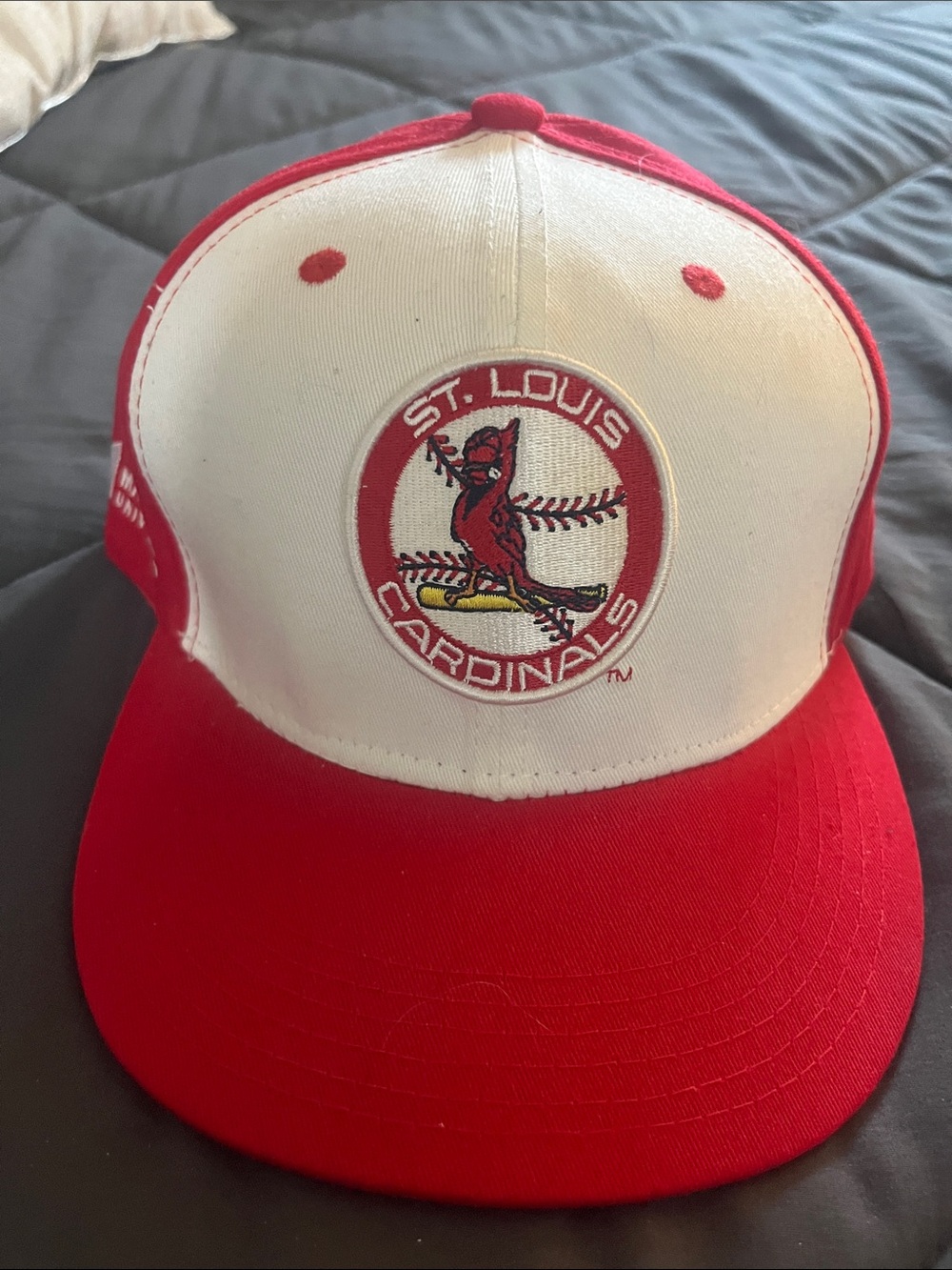 St. Louis Cardinals Red & White Baseball Snapback Hat